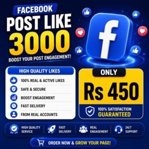 3000 Facebook Post Likes