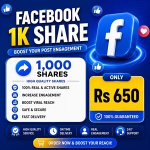 1000 Facebook Post Shares